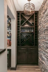 wine storage room in basement | fbc remodel