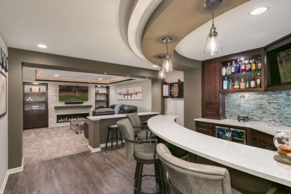 basement remodel | wet bar and home theater | home remodeling Glendale Heights il