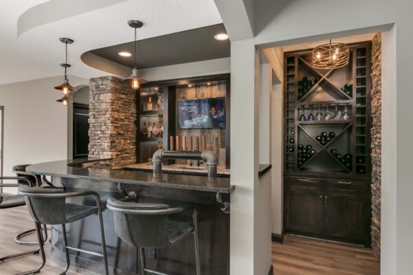 basement remodel | wet bar and wine storage | fbc remodel