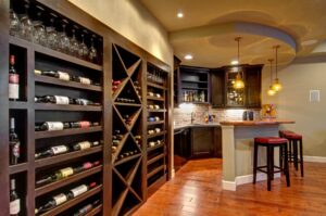 walk in wine cellar | basement finishing | fbc remodel