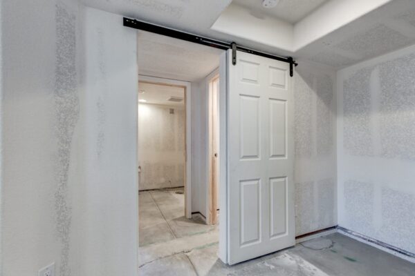 Nearly Finished Basement | Barn Door | FBC Remodel