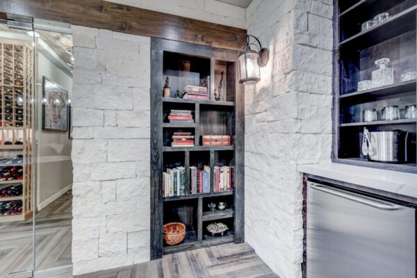 Modern Farmhouse Basement Remodel | Bookcase Door | FBC Remodel
