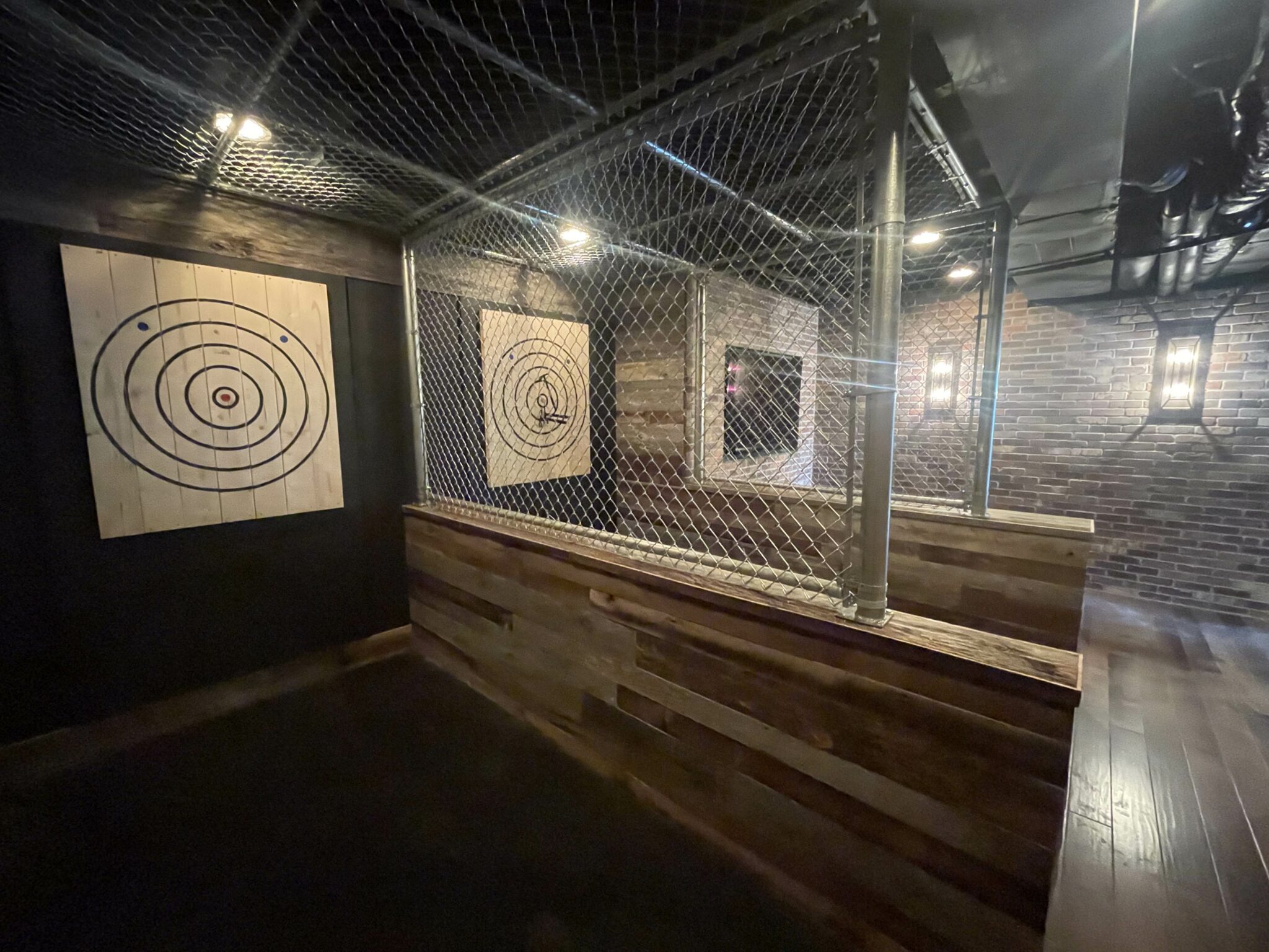 Axe Throwing Room in a Basement Speakeasy FBC Remodel