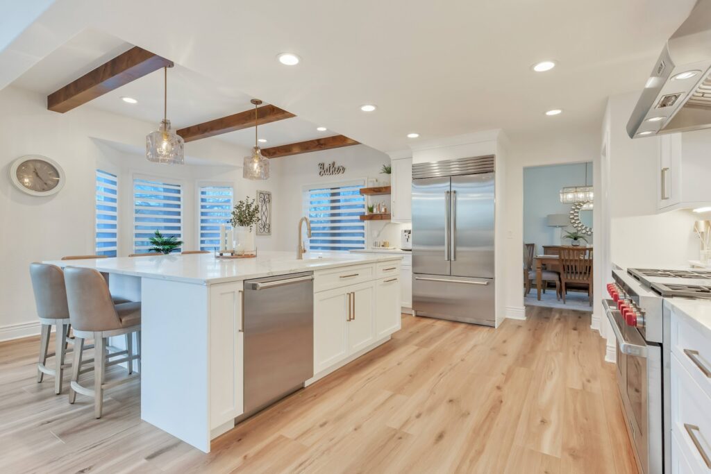 Denver Living Exposed Beams Kitchen