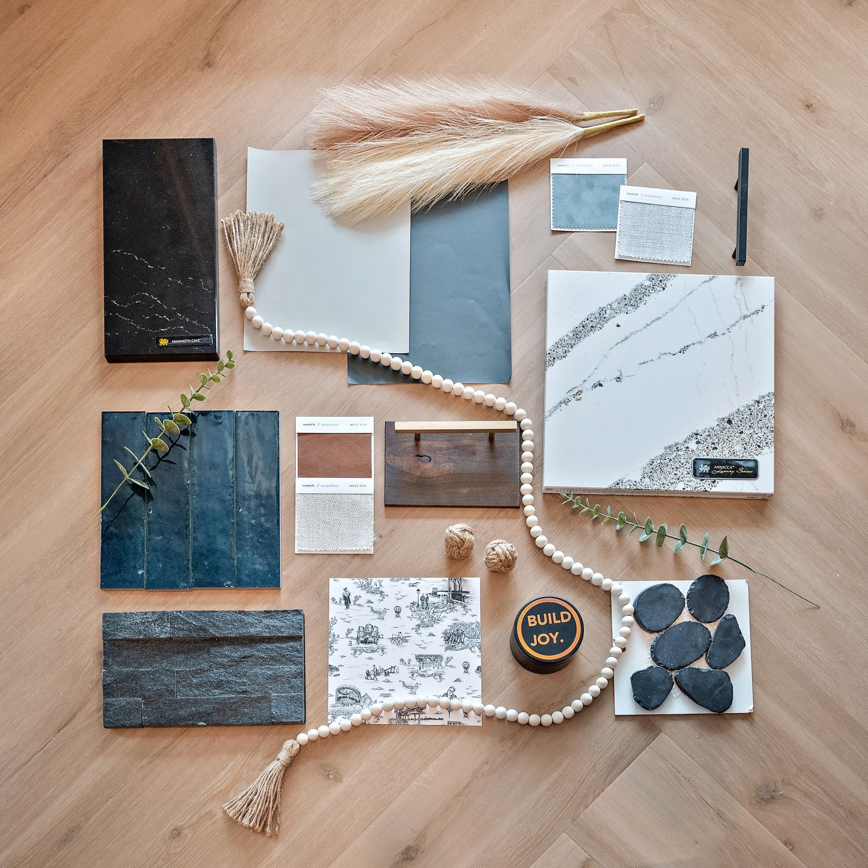 Modern Basement Finish | Selections Palette | FBC Remodel