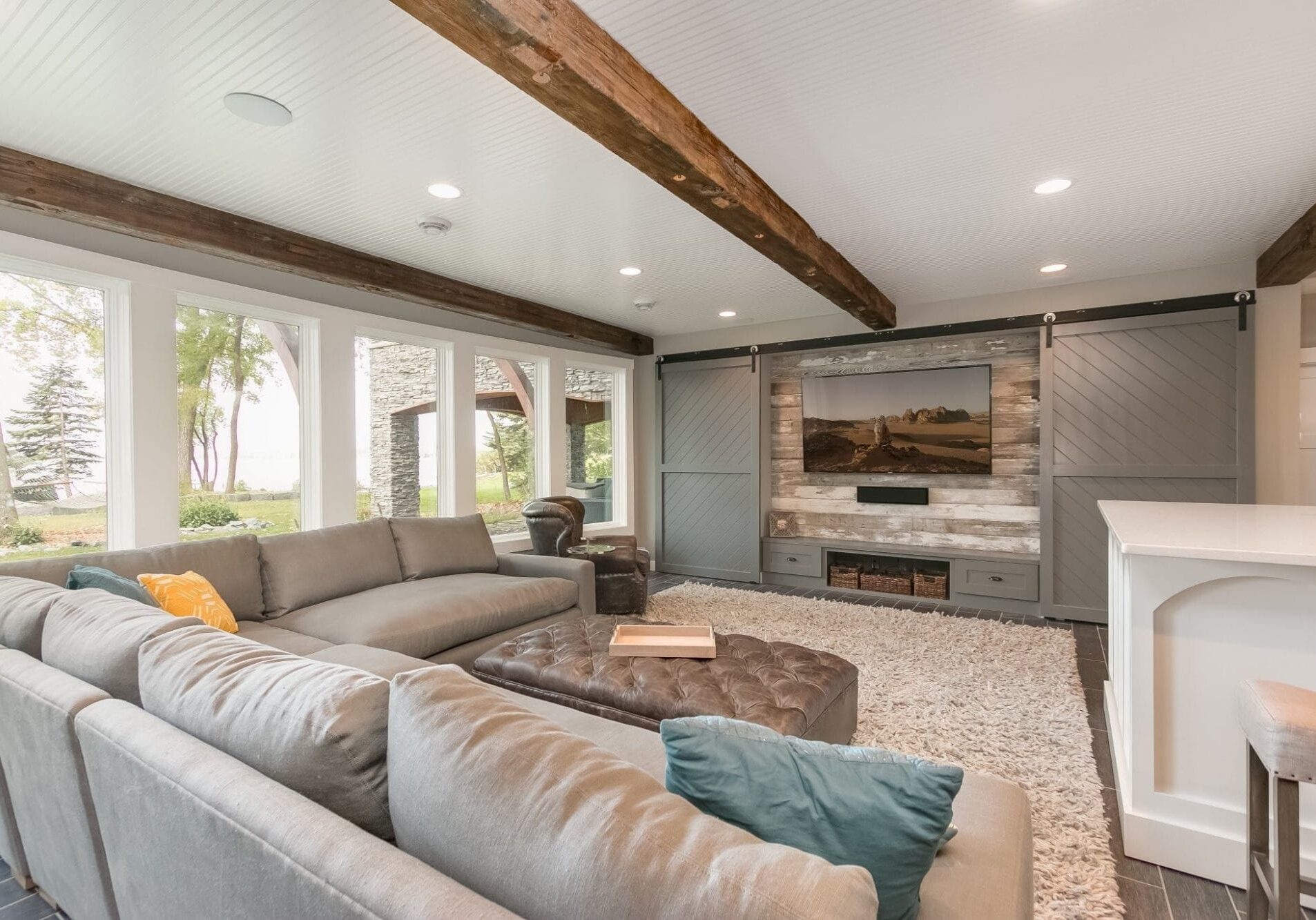 lake house basement remodel | movie theater | fbc remodel