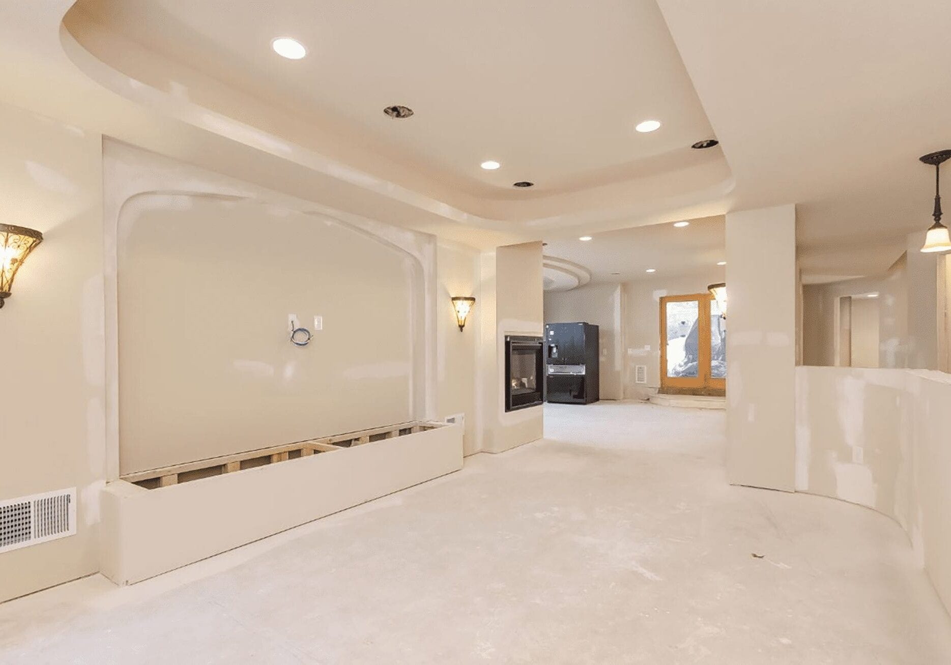 nearly finished basement